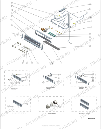 Взрыв-схема плиты (духовки) Zanussi Electrolux ZKG5020BL1 - Схема узла Section 5